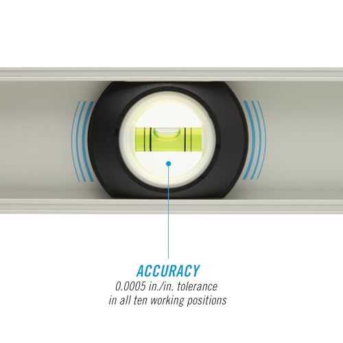 CHANNELLOCK 48-Inch, Professional-Grade Magnetic Aluminum I-Beam Level with 3 Vials, 5100-0048M