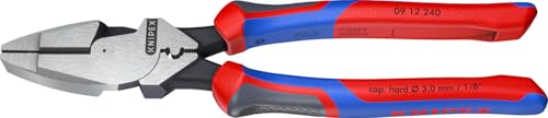 KNIPEX Tools 09 12 240 9.5-Inch Ultra-High Leverage Lineman's Pliers with Fish Tape Puller and Crimper