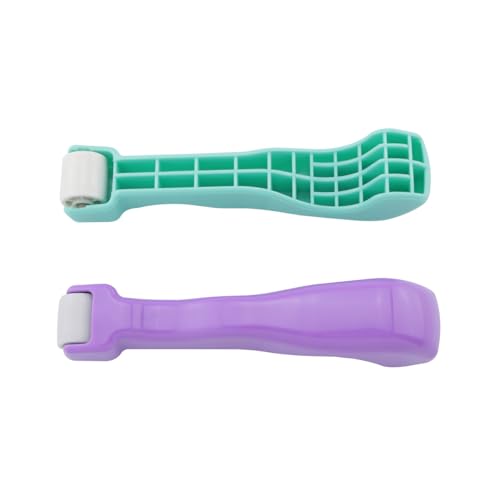 JianLing 3PCS Sewing Tool Quilting Roller Fabric Fixing Presser Wheel Plastic Handle Rose Red Green Purple for Quilting Printing Wallpaper Bedding Clothing Carpet