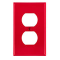 Leviton 1-Gang Duplex Device Receptacle Wallplate, Standard Size, Thermoplastic Nylon, Device Mount, 1 Pack, 80703-R, Red