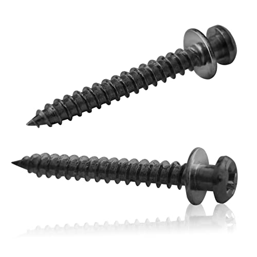 35Pcs Heavy Duty Bear Claw Hanging Screws Upto 30Lbs in Drywall/Wood Studs - size: Black Zinc