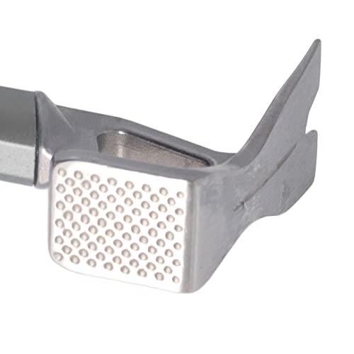 Heavy Duty Camping Claw Hammer, Stainless Steel Ox Horn Head Tent Stake Hammer Multifunction Building Camping Hammer for Hiking Backpacking Gardening (grey) - color: Grey