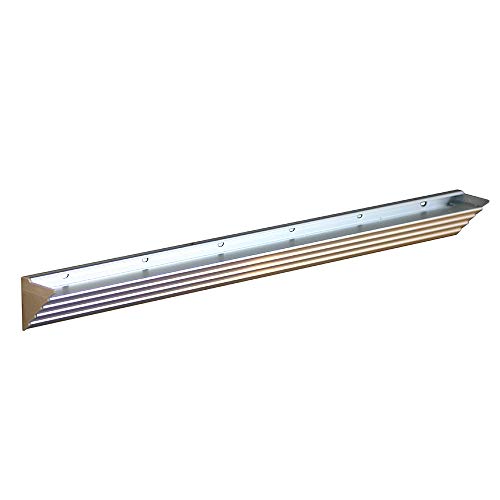 LTL Home Products GL12020OPKIT Wallscapes Glacier Floating Glass Wall Shelf Kit, 8" x 48", Opaque Glass - color: Opaque, size: 8"x48"