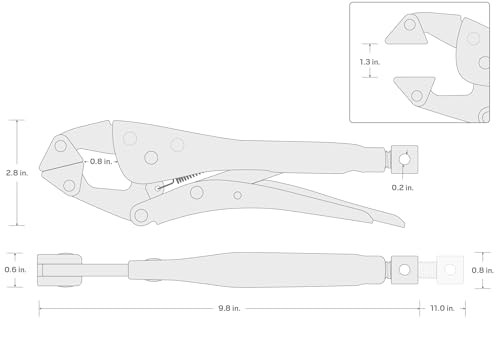 TEKTON 9 Inch Swivel Pad Locking Clamp | CLK11009 - size: 9 in., style: Swivel Pad Locking Clamp
