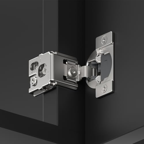 Chibery 4 Pack 1-1/2" Overlay 3D Soft Close Concealed Kitchen Cabinet Hinge for Face Frame Door, Pre-Assembled Easy-on Dowels, Self Closing Hidden Satin Nickel, 105° Open Concealed Stainless Steel - size: 1-1/2 inch Overlay