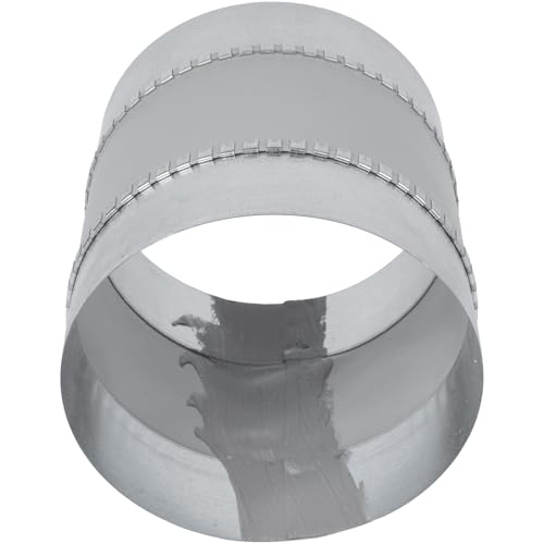 Repa Market 6" Inch Flexible Male Fit Duct Connector – Galvanized Steel Round Pipe Extender for Spiral Ducts – Vibration & Noise Reduction Coupler for HVAC Systems, Exhaust, and Dryer Vent Connections - size: 6" Inch