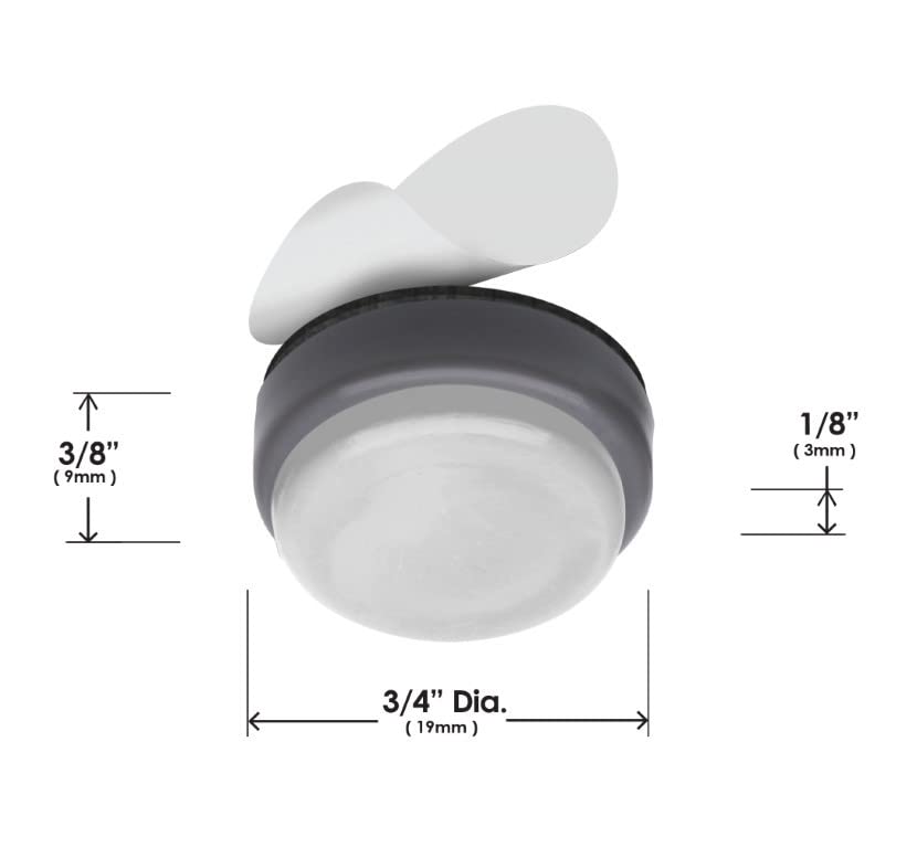 GorillaGlides CB193 3/4 Inch Chair Glides/Furniture Feet Floor Protectors (Set of 16 Sliders) Self-Adhesive Screw-On Glides for Sliding on Hard Surface Flooring and Low-Pile Carpet, Round - size: 3/4 Inch Furniture - 16 Pack