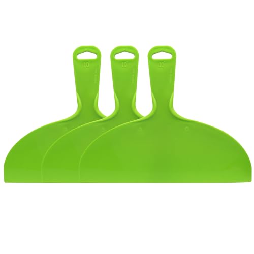 3 Pcs Plastic Putty Knife Scraper Set, 10 Inch Flexible