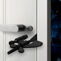 Black Adjustable Heavy Duty Portable Door Lock,No Drill - color: Black