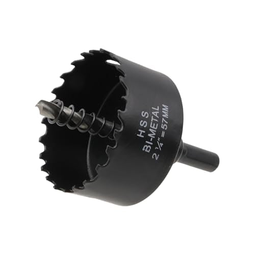 2-1/4" Dia Hole Saw Bi-Metal Hole Cutter for Thin Metal Wood and Plastic Cutting - color: black, size: 2-1/4"