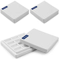 MEEDEN 3 Pack Ceramic Palettes with Cover: 12-Well Mixing Tray - size: 12-well (3 pcs)