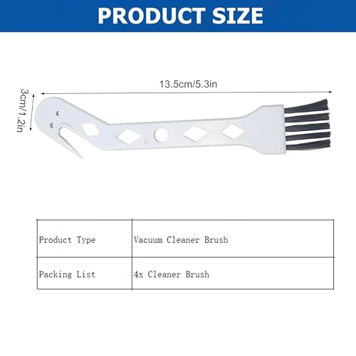4 Packs Cleaning Brush for Robot Vacuum,Handheld Vacuum Cleaning Brush,Universal Tool Brush for Cleaning Hair/Pet Hair/Dust - color: White-4pcs