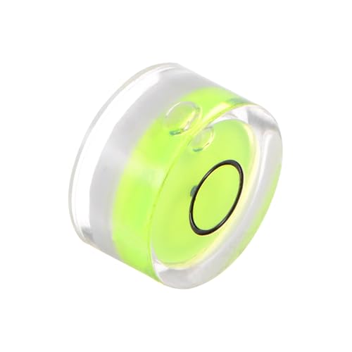HARFINGTON Round Bubble Level, 15x8mm Mini Circular Bullseye Spirit Level for Camera Tripod Telescope Workshop Turntable Pictures Frame, Green - color: Green, size: 15x8mm