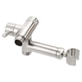 NearMoon Solid Brass Shower Arm Diverter with Handheld Mount, G1/2 3-Way Diverter Valve with Holder Bathroom Universal System Replacement Part for Hand and Fixed Shower Head (Brushed Nickel) - color: Brushed Nickel