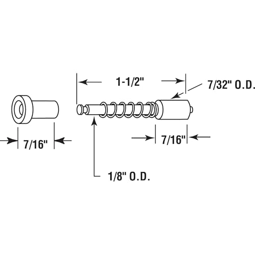 Prime-Line PL 14660 Window Screen Plunger Latch Diecast for 3/8 to 7/16 In. Frame (25 Pack) - size: Pack of 25
