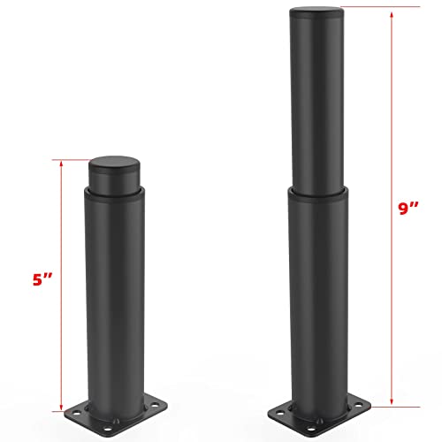 4pcs5"-9" Metal Adjustable Furniture Legs,Adjustable Height Replacement Leg - color: 4pcs 5"-9"