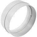 6" Inch Male Fit Round White Plastic Vent Pipe Connector and Extender - Flexible Dust Hose or Straight Dryer Pipe Coupling and Extension - HVAC Intake/Exhaust Ventilation Fitting - size: Ø 6" Inch - 1Pack
