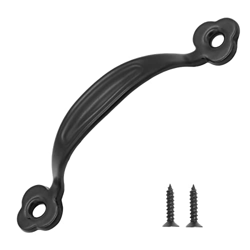Piutouyar 12 Pcs Barn Door Handles, 2.6 in Hole Center Gate Handle, Black - color: Black, size: 3 Inch