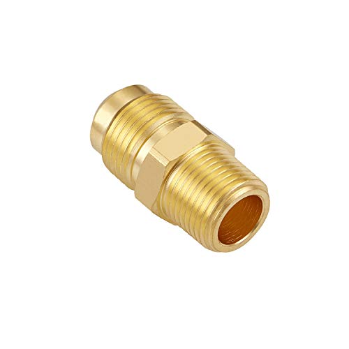 4 PCS 3/8 Inch Brass Propane Adapter Fitting, 3/8"Male Flare x 1/2"Male NPT - size: 3/8"Flare x1/2" NPT