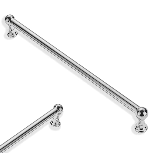 10 Pack 10 Inch Hole Center Polished Chrome Cabinet pulls 100% Solid Heavy Duty Dresser Pulls Cabinet Drawer Pulls for Kitchen Cupboard Hardware - color: Polished Chrome, size: 10 inch hole center