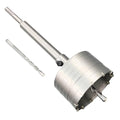 3-1/2" Concrete Hole Saw, 90mm Tungsten Steel Core Bit for Cinder Block, Brick, Rock, Plank Walls for Pipes or mini Split Lines, with SDS Plus Shank and 2 Center Positioning Drill Bits. - size: 3-1/2"