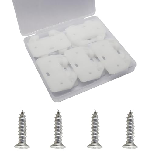 10pcs White Plastic Drawer Slides, 5 Holes Drawer Track Guides - size: 5 Holes