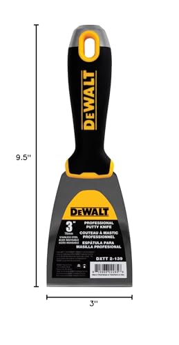 DEWALT 3" Putty Knife | Stainless Steel w/Soft Grip Handle | DXTT-2-139 - size: 3-Inch