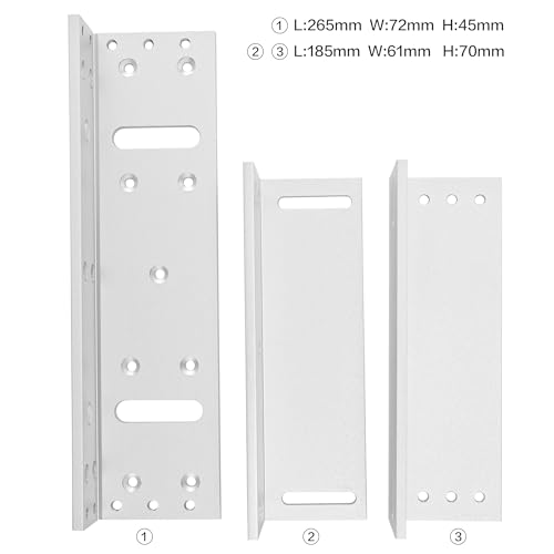 Electromagnetic Door Lock 12V DC Fail-Safe, 1200LBS Heavy-Duty Magnetic Lock, Surface-Mount with ZL Bracket for Metal & Wooden Doors, Office & Commercial Access Contro (E-1200LBS Lock + ZL Bracket) - color: E-1200LBS Lock + ZL Bracket