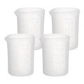 Gartful 250ml Silicone Measuring Cups, 4 PCS Large Nonstick Reusable Silicone Mixing Cups Durable Easy Clean for Epoxy Resin, Casting Molds, Stain Jewelry Making, Waxing, DIY, Art, Craft - size: Large-250ml*4