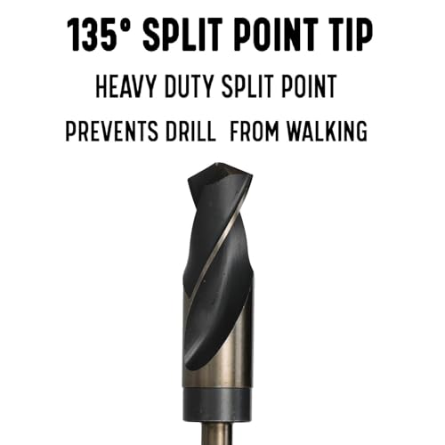Drill America 1-3/8" Reduced Shank High Speed Steel Black & Gold KFD Drill Bit with 1/2" Shank, KFD Series - size: 1-3/8", style: 1/2" Shank