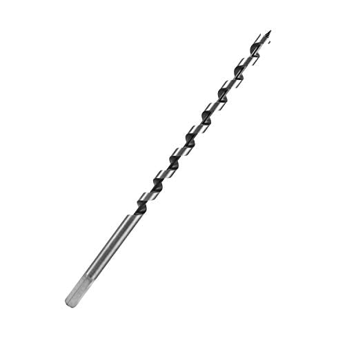 QWORK® Wood Auger Drill Bits, 12mm x 300mm, Cuts Shallow and Deep Holes in Wood, 1 Piece - size: 1/2 x 12 inch
