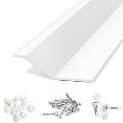 Elvone Garage Door Seal Top and Sides with Nails, 40 FT, White - color: White, size: 40ft