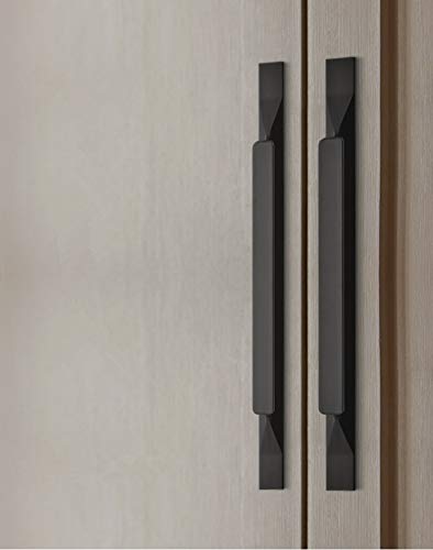 Kitchen Cabinet Pulls - Black Cabinet Handles - 5 Pack Long Cabinet Hardware for Drawers Dresser Furniture Pulls (3.78 inches Hole Center - 6.3 inches Length) - size: 3.78 inches Hole Center - 6.3 inches Length