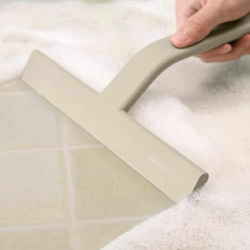 dancemoon JustHang Shower Squeegee with Built-in Hook, 10-Inch Light Taupe - color: Light Taupe