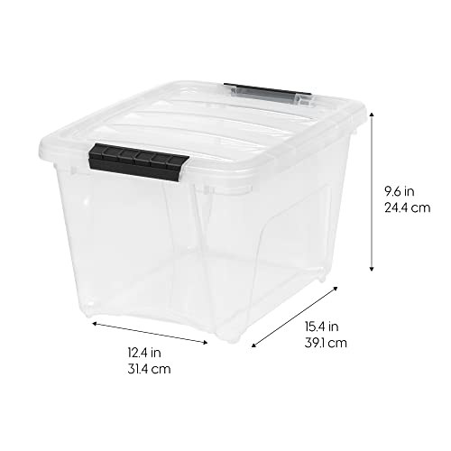 IRIS USA 6-Pack 19 Quart Storage Bins with Lids, Clear - color: Clear, size: 19 Qt, style: 6 Pack