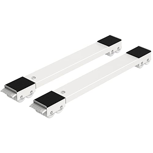 Ronlap Furniture Washing Machine Dolly Extendable Appliance Rollers, White - color: White