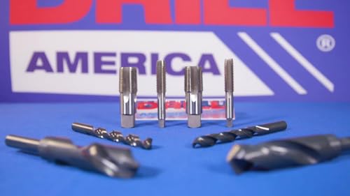 Drill America Plumber's Tool Kit, Drill, Tap and Die Kit, 10-Piece Tool Set with 3 NPT Tap and Drill Bits, 3 NPT Hex Dies (1/2”, 3/4", 1”), 4oz Tap Magic Cutting Fluid with Storage Bag, KMZPLUM12