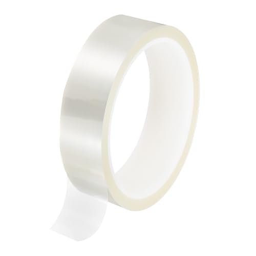 uxcell Clear Heat Tape, 1 Roll 25mmx33m 108ft High Temperature Heat Resistant Tape for Sublimation,Heat Vinyl Press,Heat Transfer, Circuit Board, No Residue - color: Clear, size: 25mmx33m