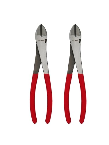 VCT 2 Pack 10 Inch Diagonal Cutting Pliers, Heavy Duty Professional Side Cutters, Non‑Slip Comfort Grip
