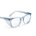 Stoggles Square Z87.1 Certified Polycarbonate Safety Glasses, Anti-Fog - color: Denim, size: Medium
