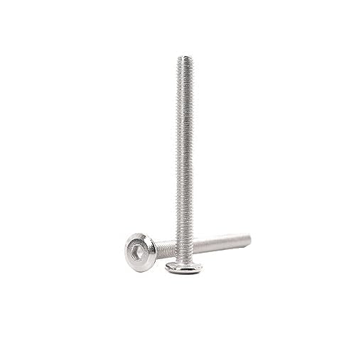 cSeao 10pcs 1/4"-20 x 2-1/2" Flat Head Allen Head Joint Conecting Bolts Socket Cap Screws for Furniture Table 304 Stainless Steel - size: 1/4"-20 x 2-1/2" 10pcs