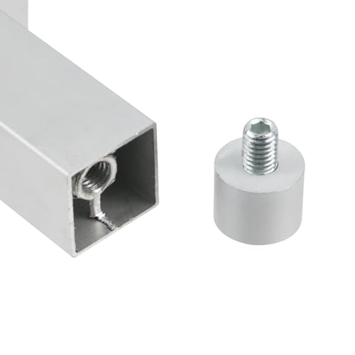 Geesatis Furniture Legs,Adjustable Square Rectangular Replacement Feet - color: White, size: 3inch