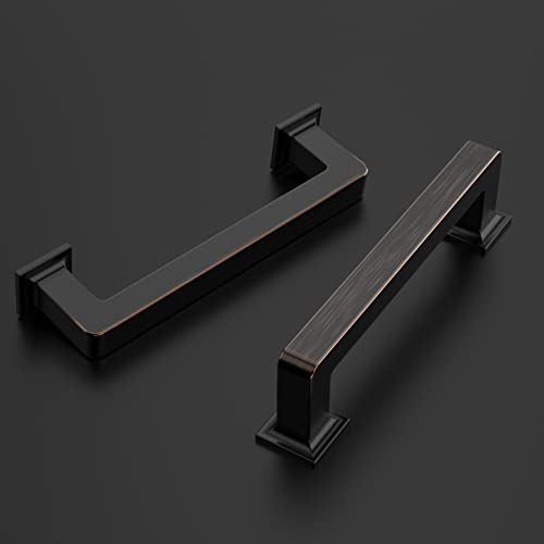 Amerdeco 10 Pack Oil Rubbed Bronze Cabinet Pulls 3 Inch(76MM) Hole Centers Kitchen Cabinet Hardware Cupboard Handles Drawer Pulls ZH0019 - color: Oil Rubbed Bronze, size: 3" Hole Center