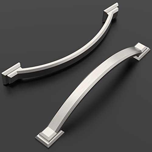 Amerdeco 10 Pack Brushed Satin Nickel Cabinet Pulls 4" - color: Brushed Satin Nickel, size: 4" hole center