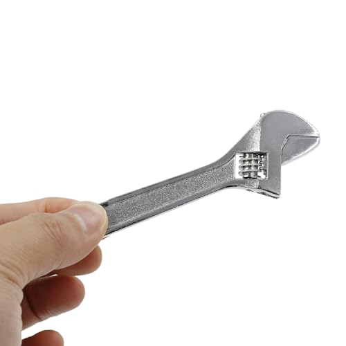4 inch Small Adjustable Wrench Silver, Mini Size Spanner, Tiny Tool - color: Silver, size: 4"