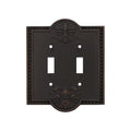 Nostalgic Warehouse Meadows Light Switch Cover Plate - color: Timeless Bronze, size: Double Toggle