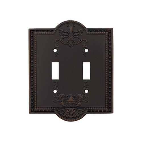 Nostalgic Warehouse Meadows Light Switch Cover Plate - color: Timeless Bronze, size: Double Toggle