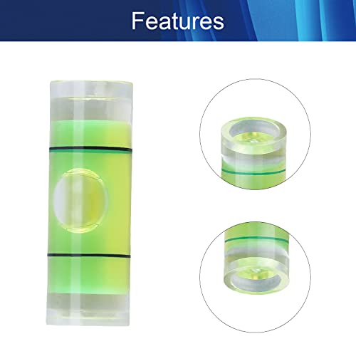 8mm x 23mm / 0.3" × 0.9" Bubble Level Vials, PMMA Frame, 10Pcs