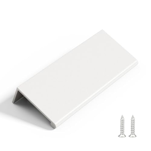 Rergy 10 Pack 3" Cabinet Pulls White Finger Pulls for Cabinets - color: White, size: Hole Center: 3in(76mm)
