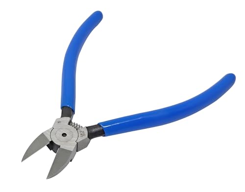 iexcell 6" Flush Cutter Side Cutter Wire Cutter Pliers Nippers Repair Tool, Blue, Chrome-Vanadium Steel - size: 6.0 Inches